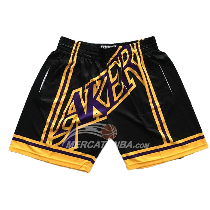 Pantaloni Los Angeles Lakers Mitchell & Ness Big Face Nero